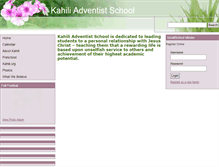 Tablet Screenshot of kahiliadventistschool.adventistfaith.org