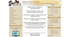 Desktop Screenshot of maunaloaschool.adventistfaith.org