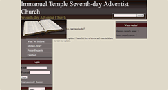 Desktop Screenshot of immanueltemple.adventistfaith.org