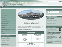 Tablet Screenshot of paradisesda-org.adventistfaith.org