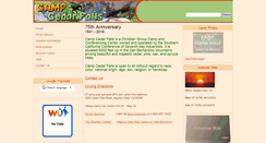 Desktop Screenshot of campcedarfalls.adventistfaith.org